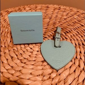 Tiffany & Co leather heart luggage tag